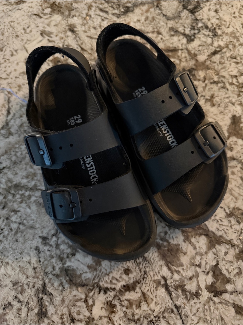 Birkenstock Kids Black Double-Strap Sandals size 29/c11
